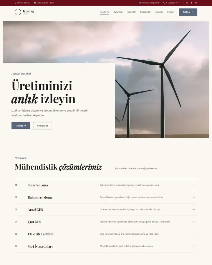 Tema 04 – Klasik Kurumsal tasarım önizlemesi